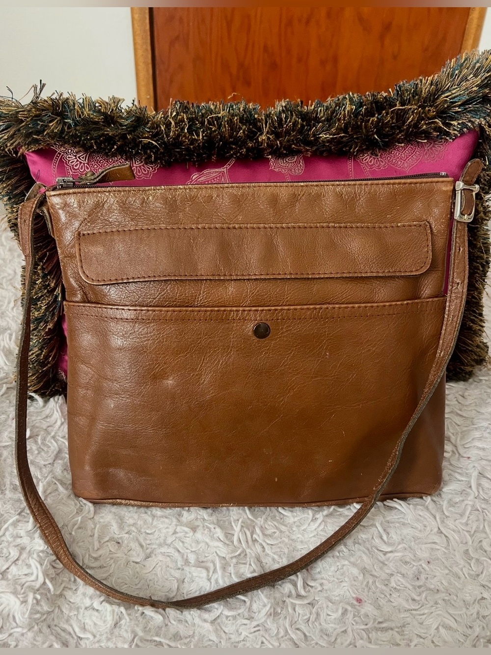 Vintage 70s Daveys Leather Bag - Genuine Leather Shoulder Purse